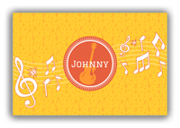 Thumbnail for Personalized School Band Canvas Wrap & Photo Print XXIII - Yellow Background - Electric Guitar - Front View