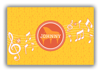 Thumbnail for Personalized School Band Canvas Wrap & Photo Print XXIII - Yellow Background - Piano - Front View