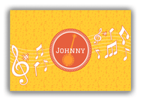 Thumbnail for Personalized School Band Canvas Wrap & Photo Print XXIII - Yellow Background - Banjo - Front View