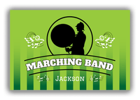 Thumbnail for Personalized School Band Canvas Wrap & Photo Print XXIV - Green Background - Musician I - Front View