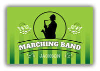Thumbnail for Personalized School Band Canvas Wrap & Photo Print XXIV - Green Background - Musician IV - Front View
