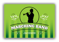 Thumbnail for Personalized School Band Canvas Wrap & Photo Print XXIV - Green Background - Musician VI - Front View