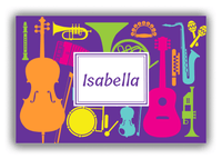 Thumbnail for Personalized School Band Canvas Wrap & Photo Print XXV - Purple Background - Rectangle Nameplate - Front View