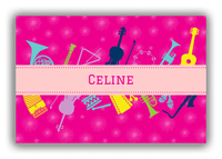 Thumbnail for Personalized School Band Canvas Wrap & Photo Print XXIX - Pink Background - Front View