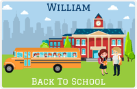 Thumbnail for Personalized School Teacher Placemat III - Bus Drop Off - Blond Boy -  View