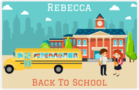 Thumbnail for Personalized School Teacher Placemat IV - Bus Drop Off - Redhead Girl -  View