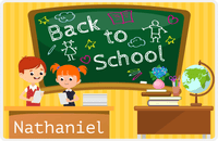 Thumbnail for Personalized School Teacher Placemat V - Chalkboard Friends - Redhead Boy -  View