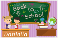 Thumbnail for Personalized School Teacher Placemat VI - Chalkboard Friends - Blonde Girl -  View