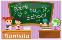 Thumbnail for Personalized School Teacher Placemat VI - Chalkboard Friends - Redhead Girl -  View