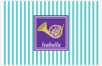 Thumbnail for Personalized School Band Placemat I - Teal Background - French Horn -  View