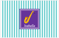 Thumbnail for Personalized School Band Placemat I - Teal Background - Alto Sax -  View