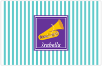 Thumbnail for Personalized School Band Placemat I - Teal Background - Baritone -  View