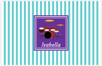 Thumbnail for Personalized School Band Placemat I - Teal Background - Drum Kit -  View