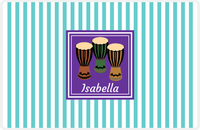 Thumbnail for Personalized School Band Placemat I - Teal Background - Congas -  View
