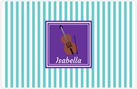 Thumbnail for Personalized School Band Placemat I - Teal Background - Cello -  View