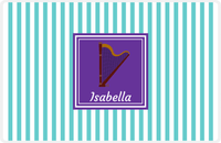 Thumbnail for Personalized School Band Placemat I - Teal Background - Harp -  View