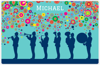 Thumbnail for Personalized School Band Placemat III - Teal Background -  View
