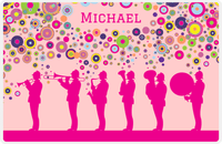 Thumbnail for Personalized School Band Placemat III - Pink Background -  View