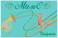Thumbnail for Personalized School Band Placemat IV - Teal Background - French Horn -  View