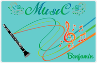 Thumbnail for Personalized School Band Placemat IV - Teal Background - Clarinet -  View