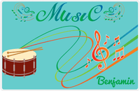 Thumbnail for Personalized School Band Placemat IV - Teal Background - Snare -  View