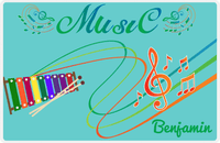 Thumbnail for Personalized School Band Placemat IV - Teal Background - Xylophone -  View