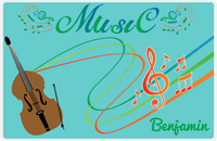 Thumbnail for Personalized School Band Placemat IV - Teal Background - Bass -  View
