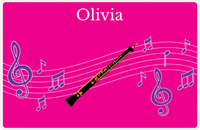 Thumbnail for Personalized School Band Placemat V - Pink Background - Oboe -  View