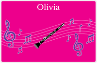Thumbnail for Personalized School Band Placemat V - Pink Background - Clarinet -  View