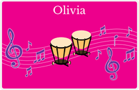 Thumbnail for Personalized School Band Placemat V - Pink Background - Timpani -  View