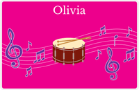 Thumbnail for Personalized School Band Placemat V - Pink Background - Snare -  View