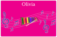 Thumbnail for Personalized School Band Placemat V - Pink Background - Xylophone -  View