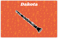 Thumbnail for Personalized School Band Placemat VII - Orange Background - Clarinet -  View