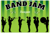 Thumbnail for Personalized School Band Placemat XII - Band Jam - Green Background -  View
