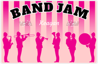 Thumbnail for Personalized School Band Placemat XII - Band Jam - Pink Background -  View