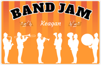 Thumbnail for Personalized School Band Placemat XII - Band Jam - Orange Background -  View