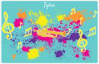 Thumbnail for Personalized School Band Placemat XIII - Teal Background - Trumpet -  View