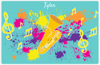 Thumbnail for Personalized School Band Placemat XIII - Teal Background - Baritone -  View