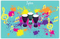 Thumbnail for Personalized School Band Placemat XIII - Teal Background - Congas -  View