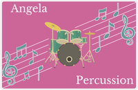 Thumbnail for Personalized School Band Placemat XIV - Pink Background - Percussion I -  View