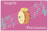 Thumbnail for Personalized School Band Placemat XIV - Pink Background - Percussion II -  View