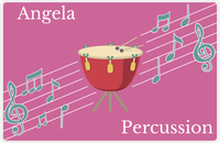 Thumbnail for Personalized School Band Placemat XIV - Pink Background - Percussion III -  View