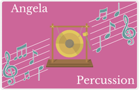 Thumbnail for Personalized School Band Placemat XIV - Pink Background - Percussion IV -  View