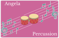 Thumbnail for Personalized School Band Placemat XIV - Pink Background - Percussion VIII -  View