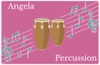 Thumbnail for Personalized School Band Placemat XIV - Pink Background - Percussion IX -  View