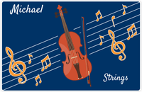 Thumbnail for Personalized School Band Placemat XV - Blue Background - Strings III -  View
