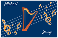 Thumbnail for Personalized School Band Placemat XV - Blue Background - Strings IV -  View