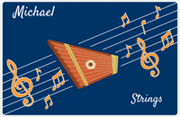 Thumbnail for Personalized School Band Placemat XV - Blue Background - Strings V -  View
