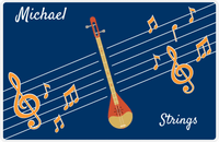 Thumbnail for Personalized School Band Placemat XV - Blue Background - Strings VIII -  View
