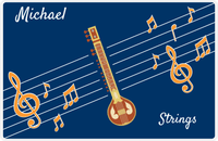 Thumbnail for Personalized School Band Placemat XV - Blue Background - Strings IX -  View